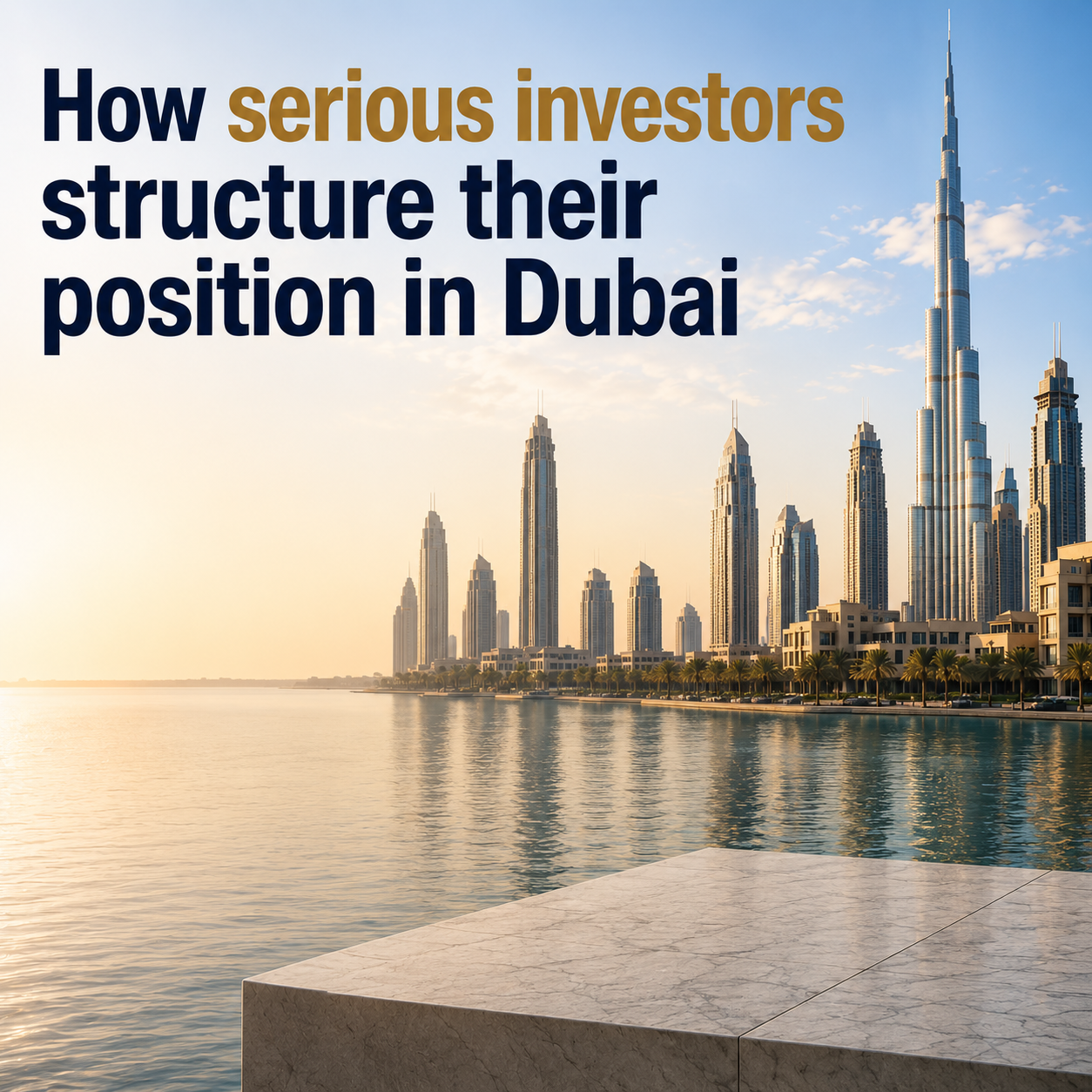 How serious investors structure their position in Dubai